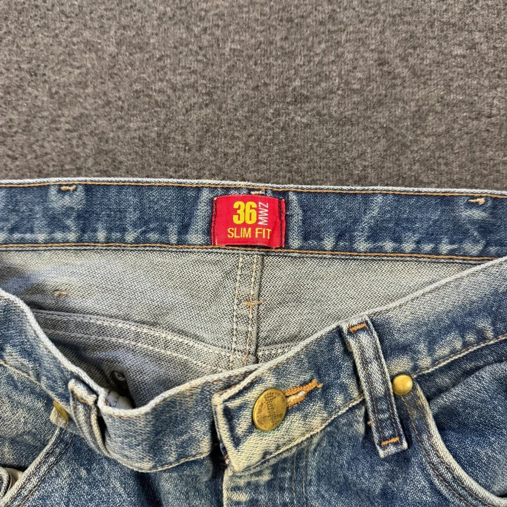 Wrangler Jeans Mens 34x30 Blue Good Slim Fit Western Denim Work Wear Bootcut
